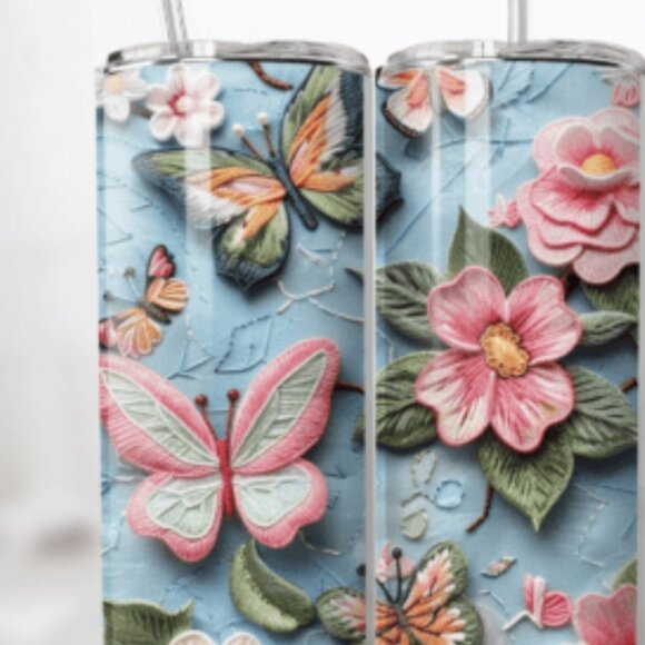 BUTTERFLY LOVERS TUMBLER - Picture 1 of 2